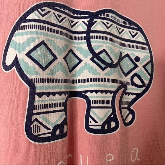 ivory ella Pink Graphic Pocket Long Sleeve Tee - Picture 7 of 9